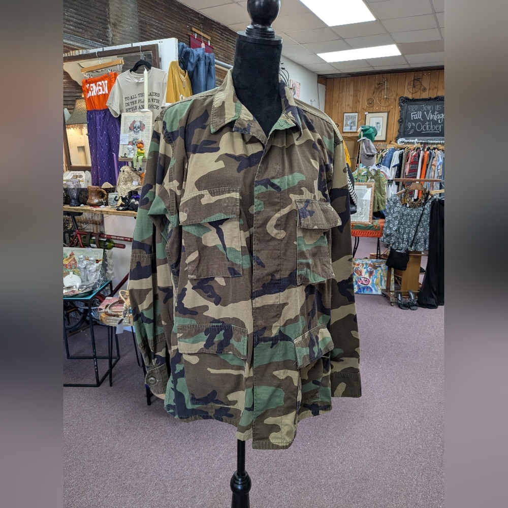 Men's vintage Camouflage Real Military Jacket